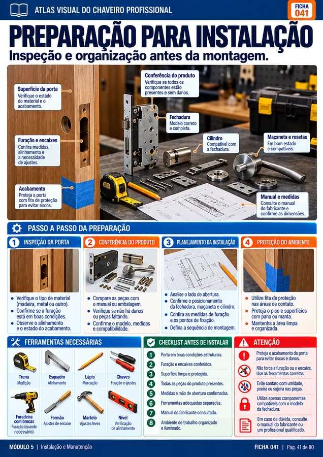 Ficha do Atlas: Preparação para instalação