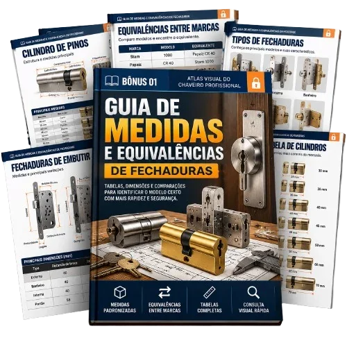 Capa do Bônus 01: Guia de Medidas e Equivalências de Fechaduras